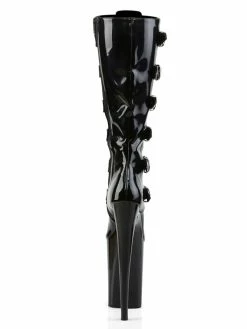 Pole Dance Shoes Sexy High Heel Boots Round Toe Zipper Stiletto Heel Rave Club Black Over The Knee Boots Stripper Shoes -winter shoes Sales 2023 202003250920563211417
