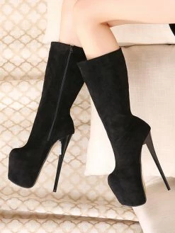 Sexy High Heel Boots Square Toe Zipper Leopard Print Stiletto Heel Street Wear Khaki Thigh Over The Knee Boots -winter shoes Sales 2023 202009301202075262976