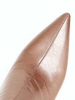 Women's Apricot Thigh High Boots Pointed Toe Chunky Heel Bright Leather Over The Knee Boots -winter shoes Sales 2023 202011301444448874735