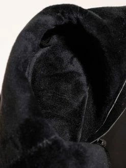 Women Thigh High Boots Black PU Leather Square Toe Chunky Heel Winter Boots -winter shoes Sales 2023 202012151433058217182