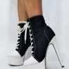 Mens Sexy Boots Round Toe Stiletto Heel Black Thigh High Boots Sexy High Heel Shoes Plus Size Shoes