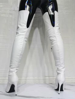 Women's White Thigh High Heel Boots -winter shoes Sales 2023 20210728190542915868