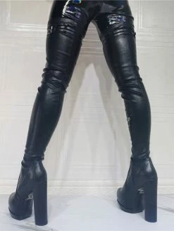 Women's Platform Chunky Heel Thigh High Boots In Black 13 Women's Platform Chunky Heel Thigh High Boots In Black -winter shoes Sales 2023 202107281905438765423