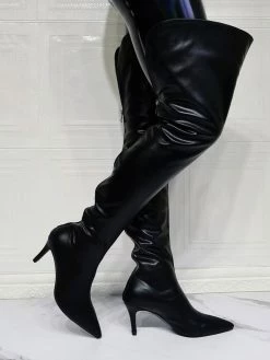 Women's Wide Thigh High Heel Boots 9 Women's Wide Thigh High Heel Boots -winter shoes Sales 2023 202107281907117112773
