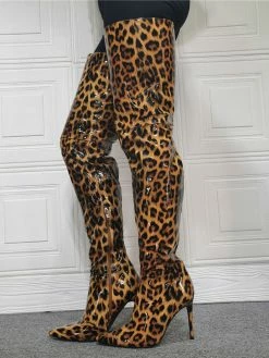 Women's Thigh High Heel Boots In Patent Leather 13 Women's Thigh High Heel Boots In Patent Leather -winter shoes Sales 2023 202107281907171382486