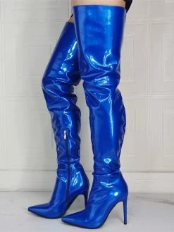 Women's Thigh High Heel Boots In Patent Leather 19 Women's Thigh High Heel Boots In Patent Leather -winter shoes Sales 2023 202107281907197686783