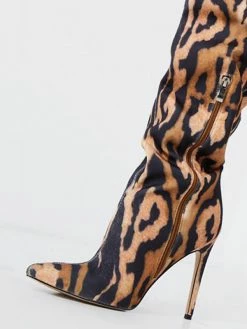 Women's Animal Print Stiletto Heel Thigh High Boots -winter shoes Sales 2023 202107281909308384640