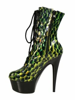 Pole Dance Shoes Women's Lace Up Geometric Print Platform High Heel Sexy Ankle Boots -winter shoes Sales 2023 2021081215284623038
