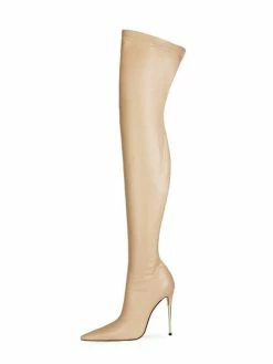 Women's Stiletto Heel Thigh High Boots In Apricot -winter shoes Sales 2023 202108171814089291617
