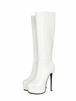 Women's Platform Stiletto Heel Knee High Boots Patent Leather -winter shoes Sales 2023 202108171816157024363