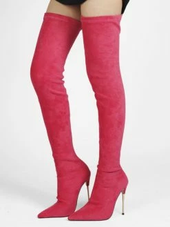 Women's Suede Thigh High Heel Boots -winter shoes Sales 2023 202108171818368884631