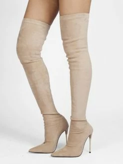 Women's Suede Thigh High Heel Boots -winter shoes Sales 2023 202108171818382556560
