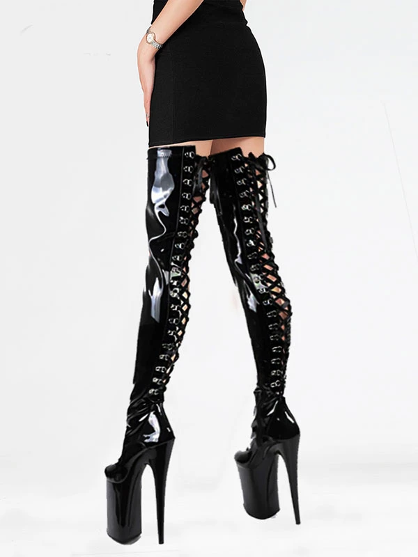 Pole Dance Shoes Sexy High Heel Boots Platform Stiletto Heel Sky High Heel Black 2 Pole Dance Shoes Sexy High Heel Boots Platform Stiletto Heel Sky High Heel Black - Image 2