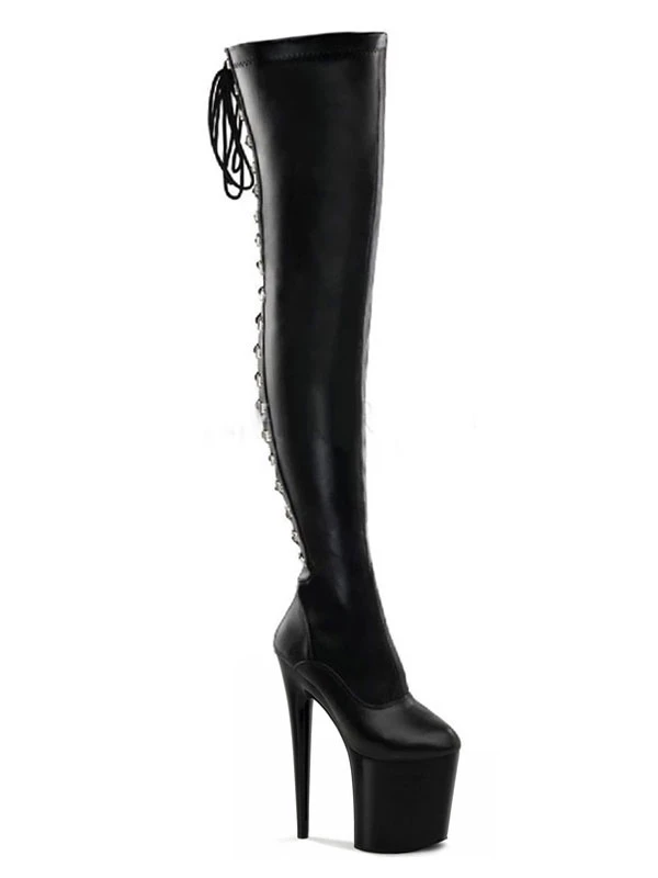 Pole Dance Shoes Sexy High Heel Boots Platform Stiletto Heel Sky High Heel Black 4 Pole Dance Shoes Sexy High Heel Boots Platform Stiletto Heel Sky High Heel Black - Image 4