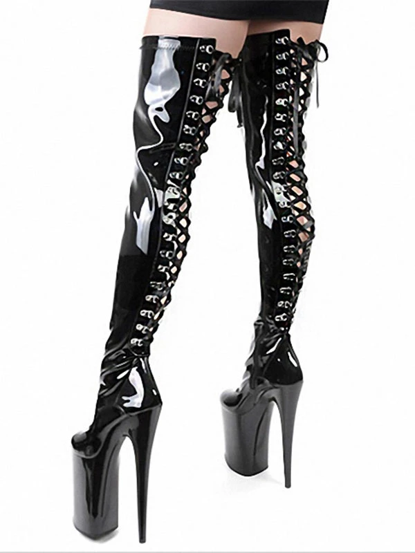 Pole Dance Shoes Sexy High Heel Boots Platform Stiletto Heel Sky High Heel Black 3 Pole Dance Shoes Sexy High Heel Boots Platform Stiletto Heel Sky High Heel Black - Image 3