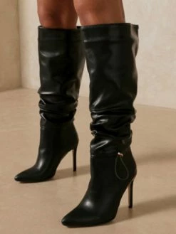 Women's Slouch Knee High Stiletto Heel Boots -winter shoes Sales 2023 202109261524285938875