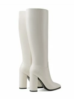 Women Boots Chunky Heel PU Leather Black Knee High Boots -winter shoes Sales 2023 20211012144524402859