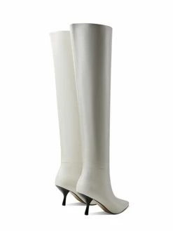 Women Over The Knee Boots Stiletto Heel Pointed Toe PU Leather Eric White Thigh High Boots -winter shoes Sales 2023 202110121523235494544