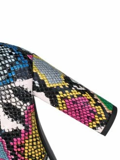 Women Boots Pointed Toe Chunky Heel PU Leather Green Knee High Boots -winter shoes Sales 2023 202110161543295966878