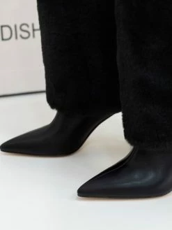 Women Boots Stiletto Heel Pointed Toe Black Knee-High Boots 11 Women Boots Stiletto Heel Pointed Toe Black Knee-High Boots -winter shoes Sales 2023 202112061803496376634