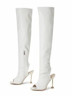 Women Over The Knee Boots Stiletto Heel Pointed Toe Platform Black Thigh High Boots -winter shoes Sales 2023 202201061405251142530