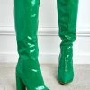 Women's Knee High Boots Chunky Heel Pointy Toe