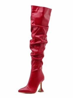 Women's Goblet Heel Thigh High Boots PU Leather -winter shoes Sales 2023 2022071818304695457