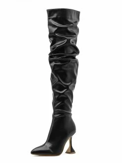 Women's Goblet Heel Thigh High Boots PU Leather -winter shoes Sales 2023 202207181830474242019