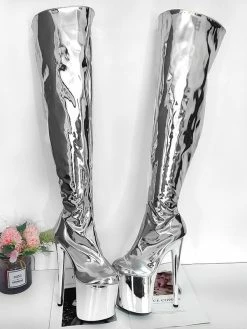 Women's Sexy Boots Silver Platform High Heel Thigh High Boots -winter shoes Sales 2023 202208031043142433974