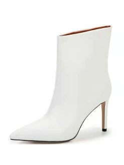 High Heel Booties Black PU Leather Pointed Toe Ankle Boots -winter shoes Sales 2023 202208031754012527537