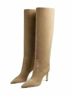 Women's Knee High Boots Black Stiletto Heel Wide Calf Boots 13 Women's Knee High Boots Black Stiletto Heel Wide Calf Boots -winter shoes Sales 2023 202208031754131088113