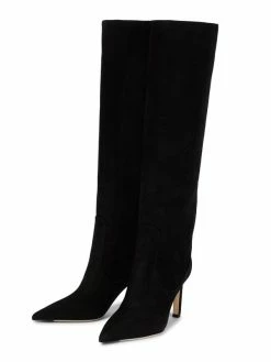 Women's Knee High Boots Black Stiletto Heel Wide Calf Boots 11 Women's Knee High Boots Black Stiletto Heel Wide Calf Boots -winter shoes Sales 2023 202208031754146517620
