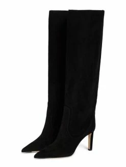 Women's Knee High Boots Black Stiletto Heel Wide Calf Boots 9 Women's Knee High Boots Black Stiletto Heel Wide Calf Boots -winter shoes Sales 2023 202208031754149429981