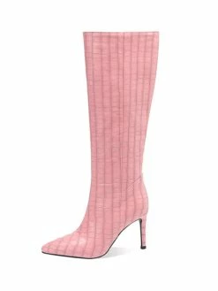 Women's Knee Boots PU Leather Stiletto Heel Knee High Boots -winter shoes Sales 2023 202208031754185231019