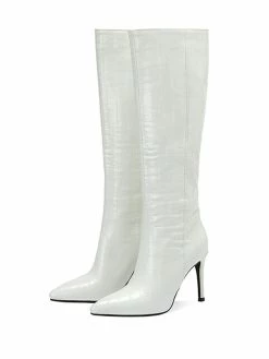 Women's Knee Boots PU Leather Stiletto Heel Knee High Boots -winter shoes Sales 2023 202208031754200101282