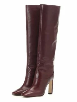 Women's Wide Calf Boots Burgundy Pointed Toe Chunky Heel Knee High Boots 12 Women's Wide Calf Boots Burgundy Pointed Toe Chunky Heel Knee High Boots -winter shoes Sales 2023 202208041813320265520