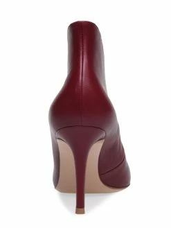 High Heel Booties Burgundy Pointed Toe Stiletto Heel Ankle Boots -winter shoes Sales 2023 202208081555396687019
