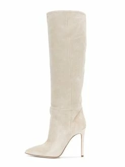 Women's Suede High Heel Boots Pointed Toe Knee Length Boots