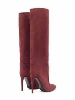 Women 's Wide Calf Boots Suede Stiletto Heel Knee High Boots -winter shoes Sales 2023 202208091331471259432