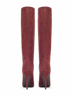 Women 's Wide Calf Boots Suede Stiletto Heel Knee High Boots -winter shoes Sales 2023 202208091331488266700