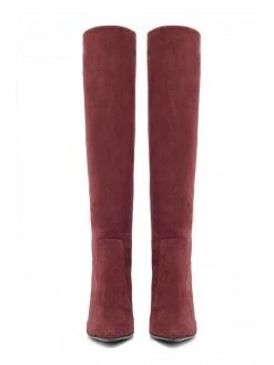 Women 's Wide Calf Boots Suede Stiletto Heel Knee High Boots -winter shoes Sales 2023 202208091331492109524