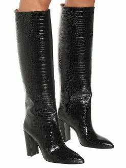 Women's Knee Length Boots Black Pointed Toe High Heel Boots -winter shoes Sales 2023 20220809133305890897