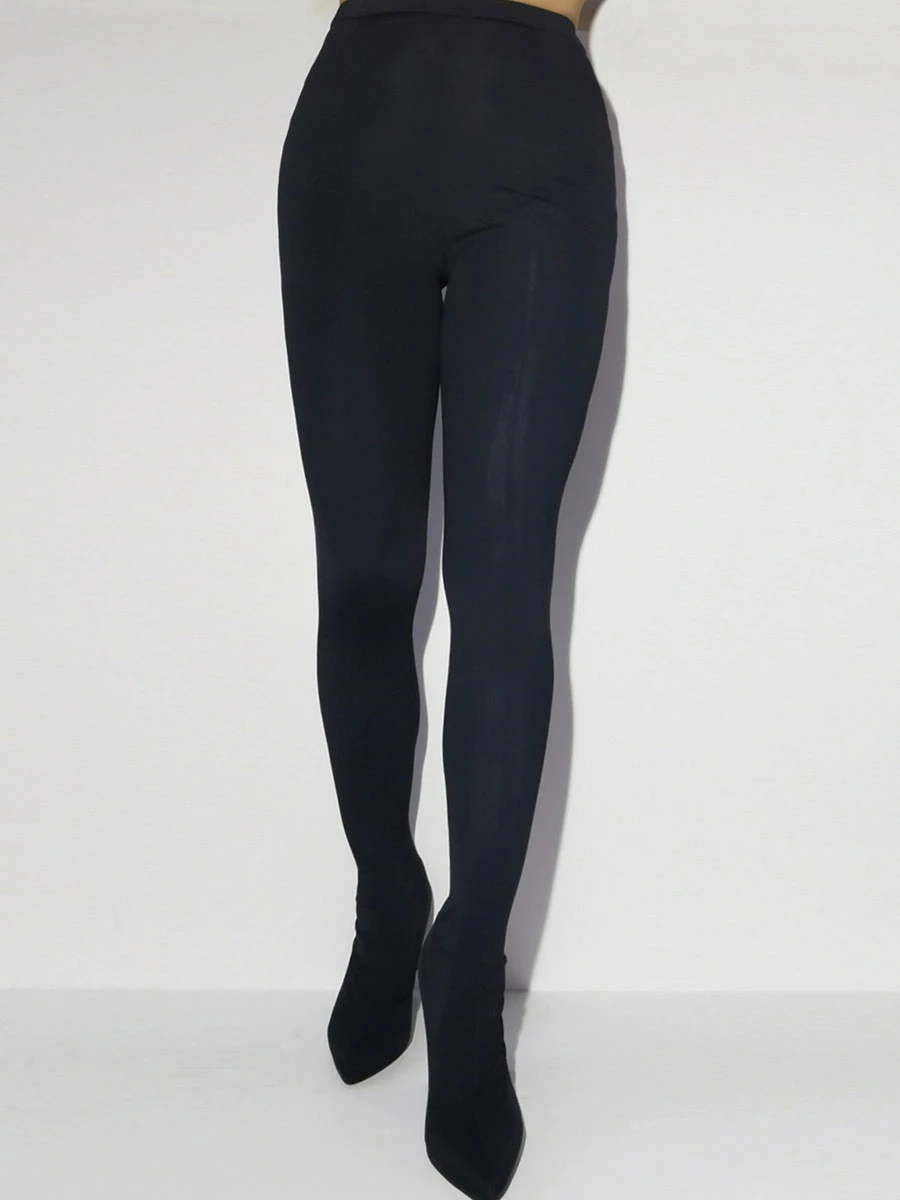 Women's Pant Shoes Leopard Printed Wedge Heel Elastic Thigh High Boots 5 Women's Pant Shoes Leopard Printed Wedge Heel Elastic Thigh High Boots - Image 5