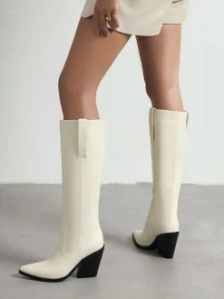 Women's Casual Chunky Heel Knee High Boots -winter shoes Sales 2023 202210121518299527608