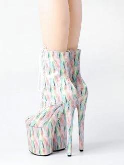 Sexy High Heel Boots Round Toe Lace Up Printed Stiletto Heel Rave Club Ombre Thigh High Boots Over The Knee Boots -winter shoes Sales 2023 20221026175925411552