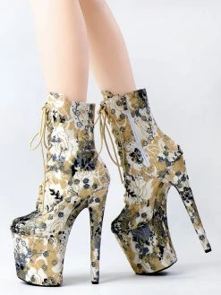 Women Sexy Boots Round Toe Lace Up Printed Stiletto Heel Rave Club Deep Apricot Thigh High Boots Over The Knee Boots -winter shoes Sales 2023 202210261759363207907