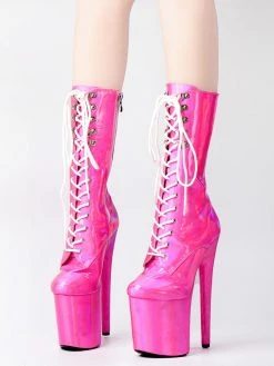 Women Sexy Boots Round Toe Lace Up Stiletto Heel Rave Club Green Thigh High Boots Over The Knee Boots -winter shoes Sales 2023 202210261759380326443