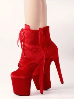 Women Sexy Boots Round Toe Lace Up Stiletto Heel Rave Club Purple Thigh High Boots Over The Knee Boots -winter shoes Sales 2023 202210261759417571434