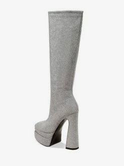 Women's Knee High Boots Elegant Rhinestones High Heel Boots -winter shoes Sales 2023 202211111142220975341