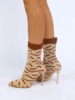 Women's Sock Boots Purple Pointed Toe High Heel Ankle Boots -winter shoes Sales 2023 202211181707350977611